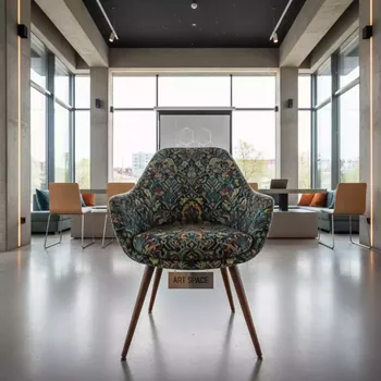 Аренда Стул Тюльпан гобелен Совы коричневые ножки в Pullman Sochi Centre — ART SPACE