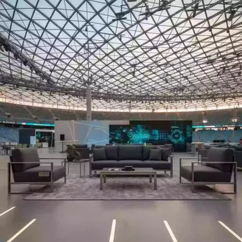 Аренда Комплект лаунж мебели антрацит алюминиевый Lund в VK Stadium Sirius — ART SPACE
