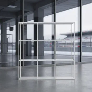 Аренда Стеллаж металлический напольный Cube Loft White на Сочи Автодроме — ART SPACE