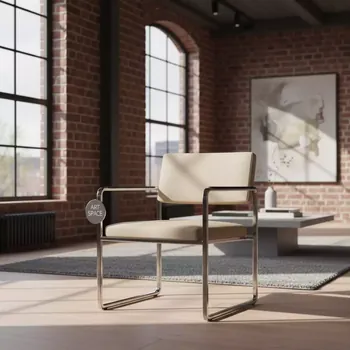 Аренда Стул Самба светло бежевый каркас хром в Boutique Hotel PORTUM 1905 — ART SPACE