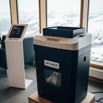 Аренда Шредер уничтожитель Ideal 4605 6 мм на площадке Rosa Peak (2320м) — ART SPACE