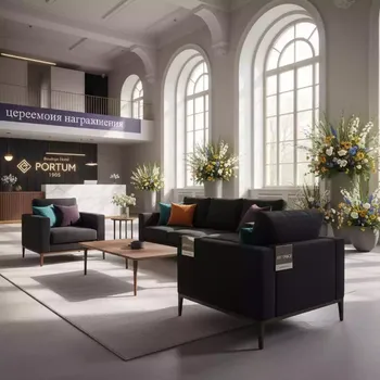 Аренда Лаунж зона FESTA черная с 3 местным диваном в Boutique Hotel PORTUM 1905 — ART SPACE