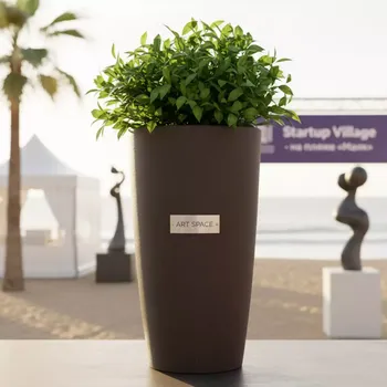 Аренда Кашпо Prosperplast Tubus Slim 27 15 л мокко на пляже «Маяк» — ART SPACE
