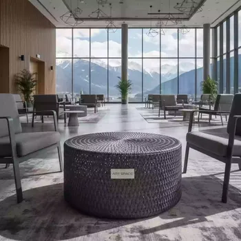 Аренда Столик пластиковый плетеный журнальный Miami Lounge Table в Golden Tulip Rosa Khutor — ART SPACE