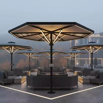Аренда Комплект LED светильников для зонта Galaxia Dual от батареи в Green Flow Hotel — ART SPACE