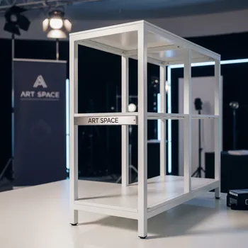 Аренда Стеллаж металлический Гелеос Атлант 3 глянцевый белый в Karat Resort — ART SPACE