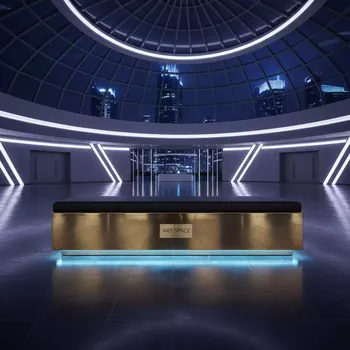 Аренда Банкетки rectangle черная с золотым основанием в Novotel Resort — ART SPACE
