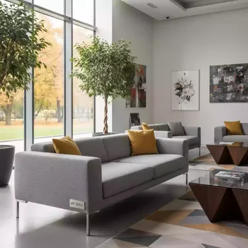 Аренда Диван с желтыми подушками в City Park Hotel Sochi — ART SPACE