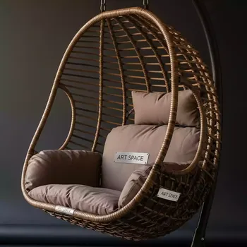 Аренда Кресло подвесное двойное Фиджи коричневое в Radisson Blu Resort & Congress Centre — ART SPACE