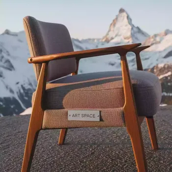 Аренда Стул деревянный с обивкой Eileen на площадке Rosa Peak (2320м) — ART SPACE
