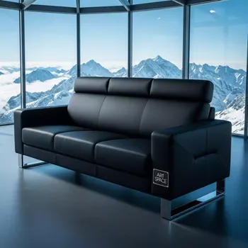 Аренда Диван трехместный President black на площадке Rosa Peak (2320м) — ART SPACE