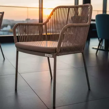 Аренда Стул плетеный из роупа MAR CH T002 beige beige15052 в ресторане «Баран-Рапан» — ART SPACE