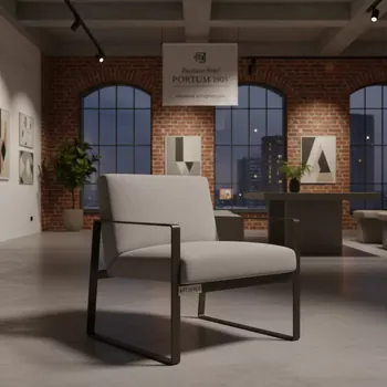 Аренда Стул светло серый ткань George в Boutique Hotel PORTUM 1905 — ART SPACE