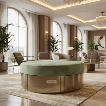 Аренда Пуф малый Норман бархатный эвкалиптовый в Sport Inn Hotel & Wellness — ART SPACE