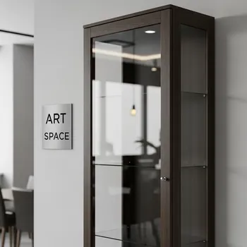 Аренда Шкаф стеллаж со стеклом 798х446х2112 венге в МФК «Горный» — ART SPACE