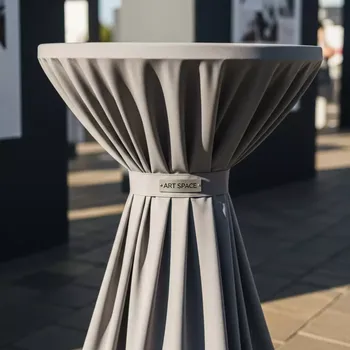 Аренда Скатерть для коктейльного стола в ресторане «Плакучая Ива» — ART SPACE