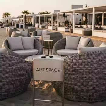 Аренда Комплект плетеной мебели Casba Cirkel на пляжных клубах Хосты — ART SPACE