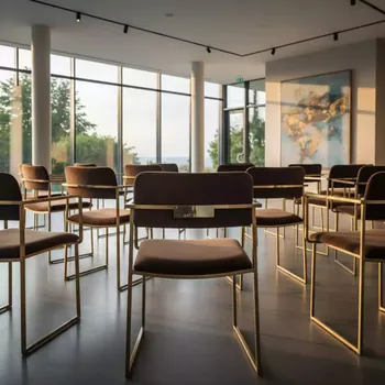 Аренда Стул Хит каркас золото темно коричневый в Swissôtel Resort Sochi Kamelia — ART SPACE