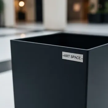 Аренда Кашпо WS6 Prosperplast пластиковое квадратное чёрное в МФК «Горный» — ART SPACE