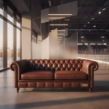 Аренда Диван Chesterfield Brown в ледовом дворце «Большой» — ART SPACE