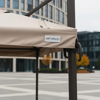 Аренда Зонт с боковой опорой Профи 100 бежевый ткань Oxford 600D 4х4 м в Delta Sirius — ART SPACE