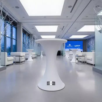 Аренда Стол коктейльный Genre белый диаметр 70 см в Bridge Resort — ART SPACE