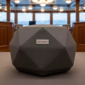 Аренда Пуф Shape многоугольный серый на теплоходе «Дагомыс» — ART SPACE