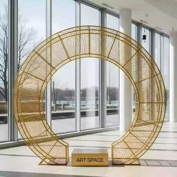 Аренда Арка сетка круглая золотая в комплексе Sea Galaxy — ART SPACE