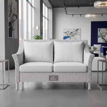 Аренда Диван двухместный из искусственного ротанга YH C2169W white в конгресс-холле отеля Жемчужина — ART SPACE