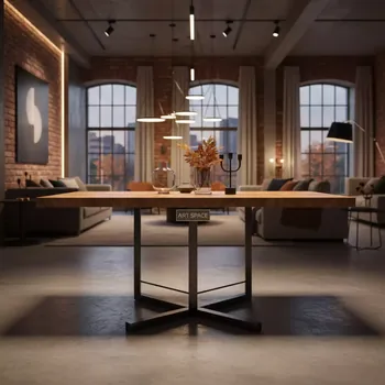 Аренда Стол мобильный складной дуб сафари антрацит 25 мм 140х70 в Bridge Resort — ART SPACE