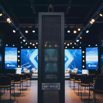 Аренда Колонна сетчатая стальная черная H 80 VK Stadium Sirius — ART SPACE