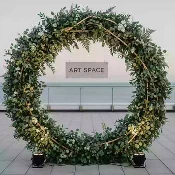 Аренда Арка свадебная круглая из зелени в Radisson Hotel Rosa Khutor — ART SPACE