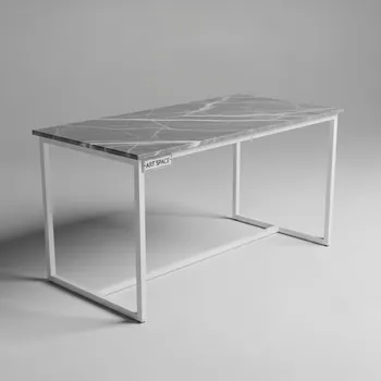 Аренда Стол Corner 120 High Gloss Statuario керамика белый каркас в ледовом дворце «Роза Хутор» — ART SPACE
