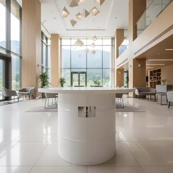 Аренда Стол бочка Hardwire White диаметр 60 см в Green Flow Hotel — ART SPACE