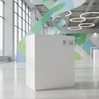 Аренда Промостойка белая 50х120х115 см в МФК «Горный» — ART SPACE
