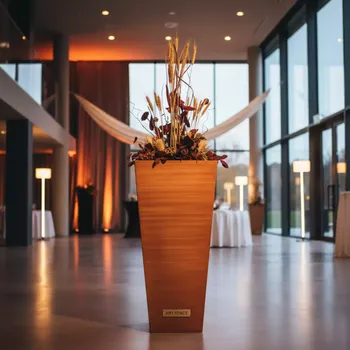 Аренда Кашпо Urbi Square Effect терракотовый Prosperplast в Green Flow Hotel — ART SPACE