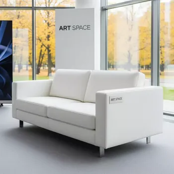 Аренда Диван Клиппан белый из экокожи 03 116WT в City Park Hotel Sochi — ART SPACE