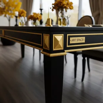 Аренда Стол банкетный Redmond Gold & Black в санатории «Заполярье» — ART SPACE