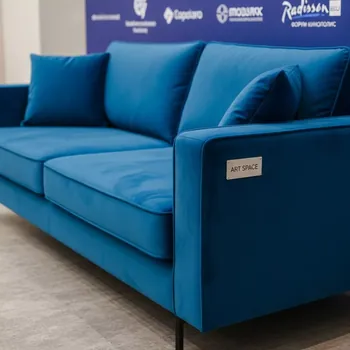 Аренда Диван двухместный Orion синий вельвет в Radisson Blu Resort & Congress Centre — ART SPACE
