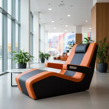 Аренда Кресло экокожа оранжево черное Jaguar в Radisson Blu Resort & Congress Centre — ART SPACE