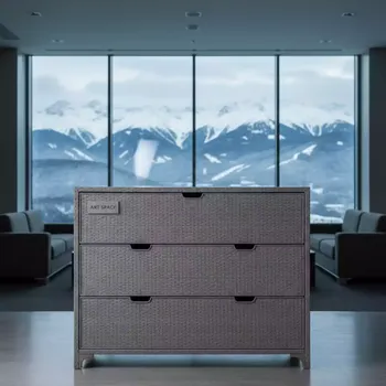 Аренда Комод из искусственного ротанга North серый в Radisson Hotel Rosa Khutor — ART SPACE