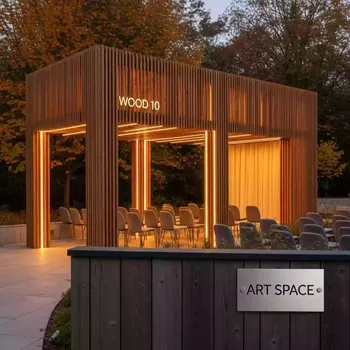 Аренда Шатер деревянный Wood 10 в ресторане «La Terrazza» — ART SPACE