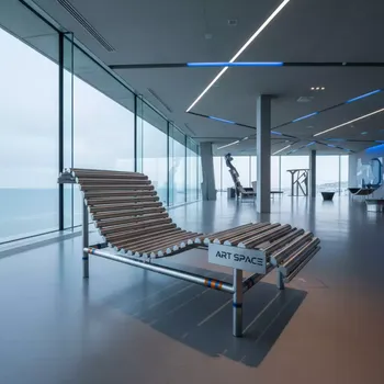 Аренда Лежак правый металлический Pipe в ресторане «Sanremo» — ART SPACE