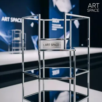 Аренда Этажерка 3 ярусная хромированная высота 30 см в Bridge Resort — ART SPACE