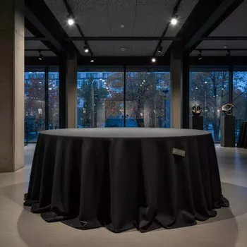 Аренда Скатерть круглая ричард черная 3000 мм в ресторане «La Terrazza» — ART SPACE