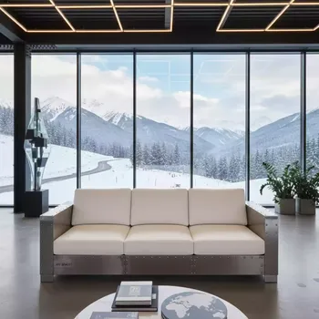 Аренда Диван трехместный белый в Green Flow Hotel — ART SPACE