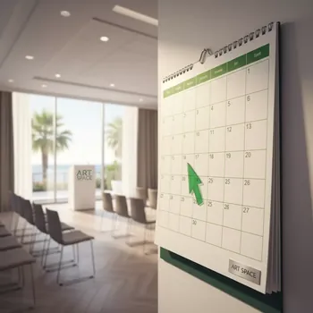 Аренда Календарные курсоры на жесткой ленте зеленые 301x320 мм в Radisson Blu Resort & Congress Centre — ART SPACE