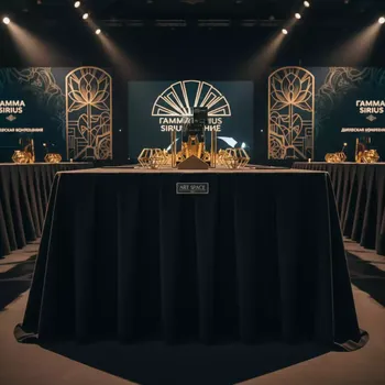 Аренда Скатерть прямоугольная 3,20х2,25 м чёрная в Gamma Sirius — ART SPACE