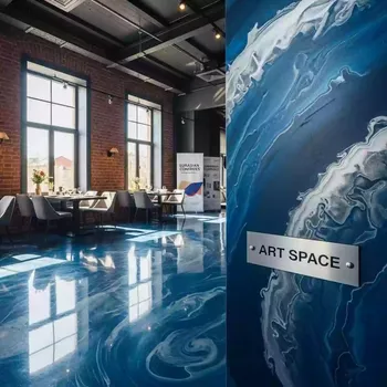 Аренда Покрытие эпоксидное Perfekta Топслой в ресторане «Баран-Рапан» — ART SPACE