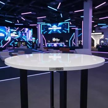 Аренда Стол Лидер 9 D 700 мм белый черный в Маринс Парк Отеле — ART SPACE